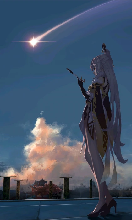 anime girls Genshin Impact Ningguang 2k