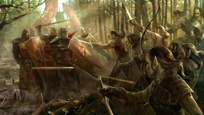 army with people digital wallpaper The Witcher video games 2k