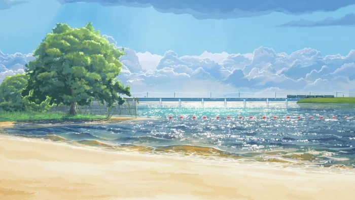 ArseniXC clouds Everlasting Summer beach sea artwork trees 2k