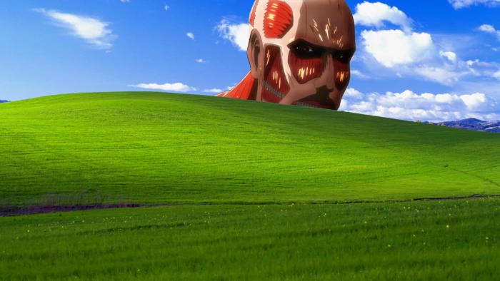 Attack on Titan Colossal illustration Shingeki no Kyojin cloud sky 2k