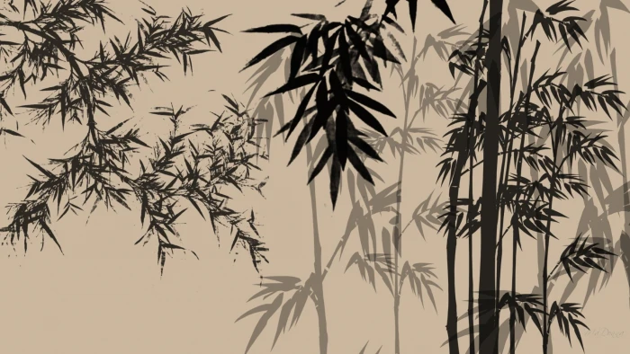 Bamboo Shadows trees firefox persona abstract japanese chinese 2k