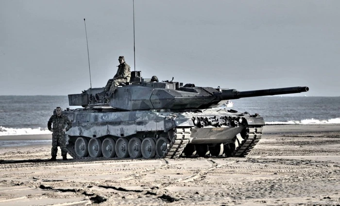 tank military Leopard 2 war vehicle sea mode of transportation 2k