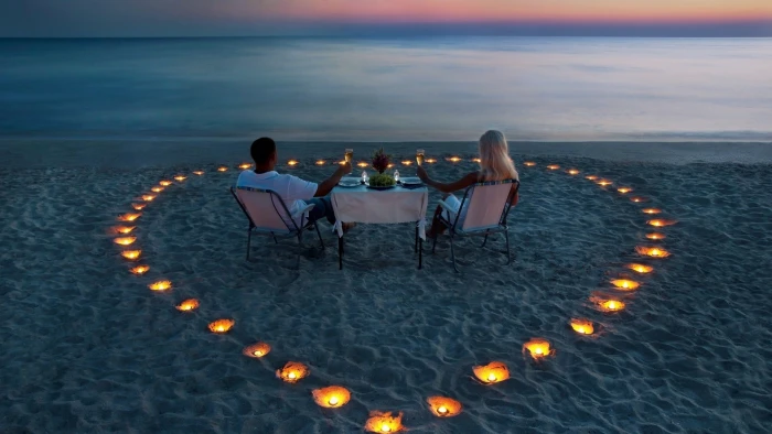 beach heart lovers men sea women two people water sitting 2k