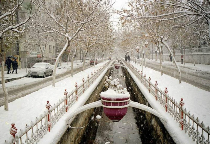 beauty canal city landscape malatya natural scenery snow
