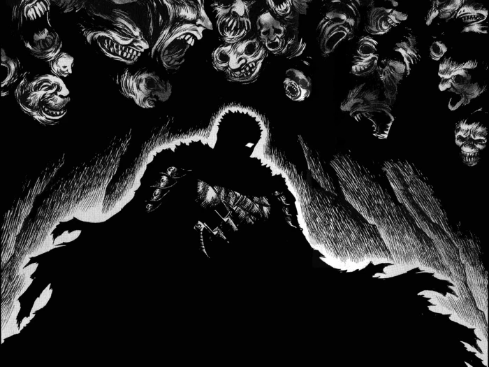 Berserk Guts Kentaro Miura monochrome no people close up 2k