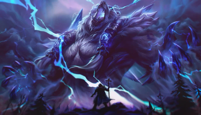 Volibear League of Legends Freljord lightning PC gaming 2k