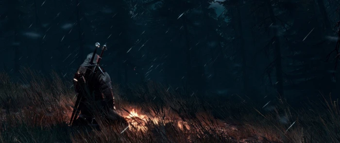 The Witcher 3 Wild Hunt Bonfire Geralt of Rivia 2k