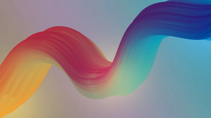 yellow red green and purple smoke wallpaper abstract wavy lines 2k