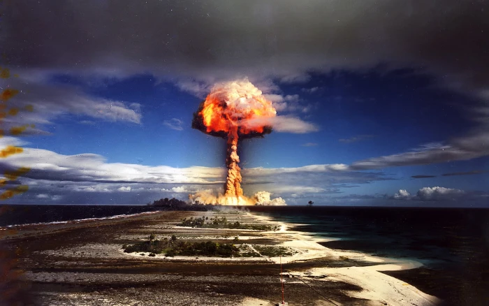 fire explosion illustration nuclear bomb bombs war military 2k