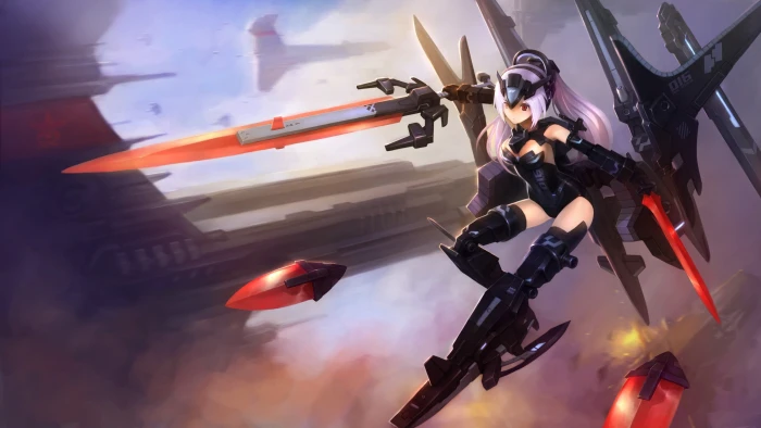 girl anime HD mecha 2k