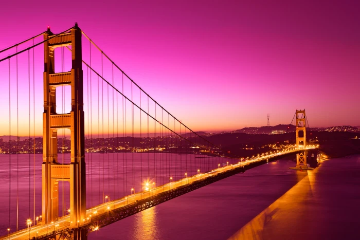 Golden Gate Bridge during golden hour Love HDR gate bridge 2k