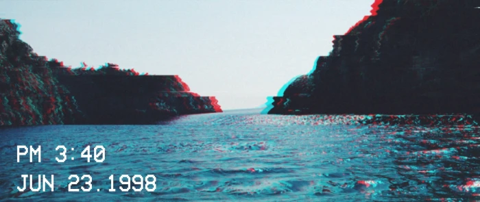 island glitch art Year water sea sky nature text 2k