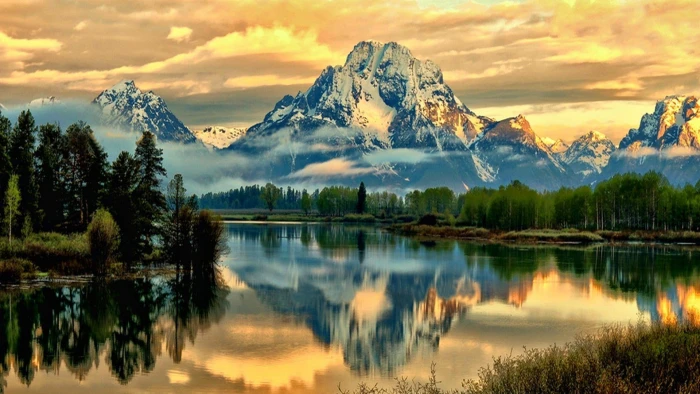 jackson lake mount moran grand teton national park wyoming 2k