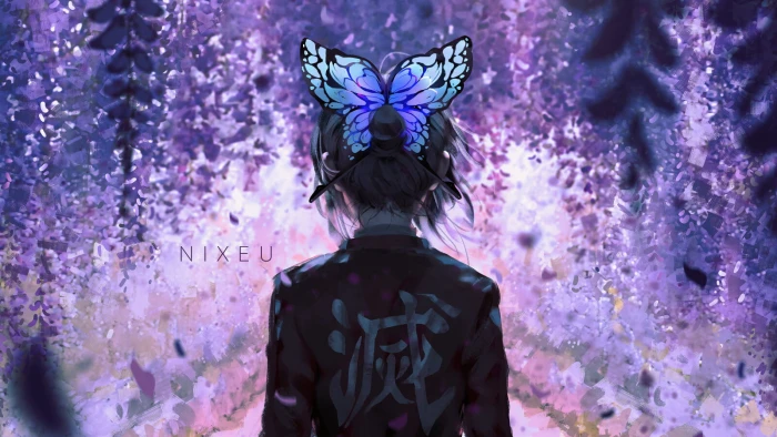 Kochou Shinobu Kimetsu no Yaiba artwork fan art anime girls 2k