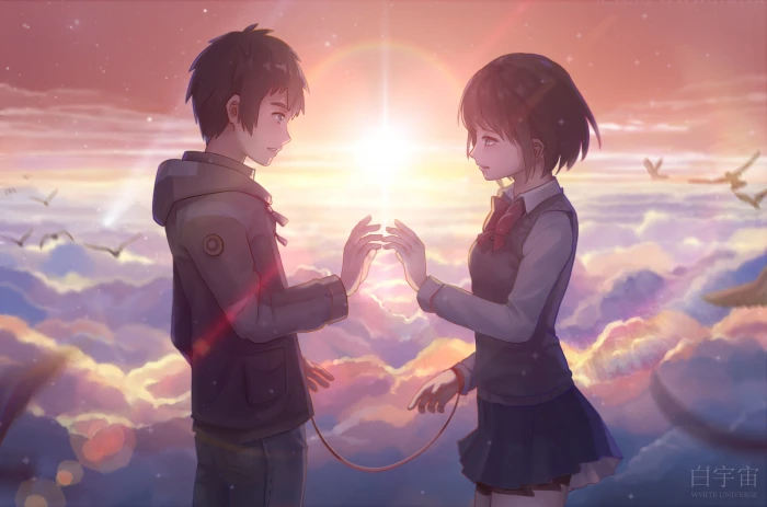 mitsuha miyamizu taki tachibana kimi no na wa romance couple 2k