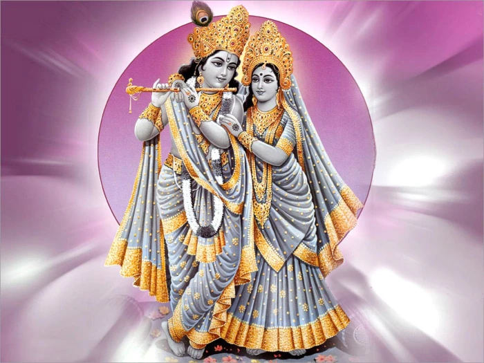 Radhe Krishna Radha and illustrations God Lord
