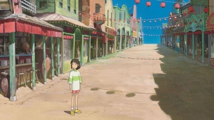 Spirited Away movie still Studio Ghibli one person full length 2k