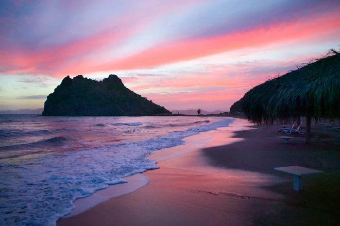sunset high resolution desktop backgrounds sea water beach 2k