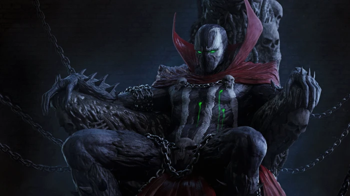 villain sitting on throne wallpaper Spawn Todd McFarlane video games 2k