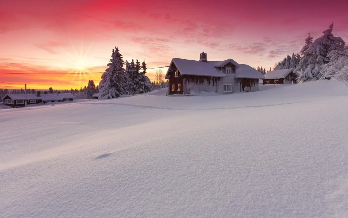 Windows 10 Nature Scenery HD Desktop Wallpaper 03 snow winter 2k