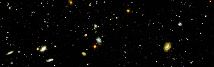 galaxy portrait Hubble Deep Field space multiple display dual monitors 2k 4k