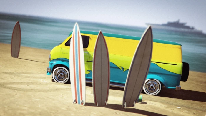 Grand Theft Auto V Online vans surfboards 2k