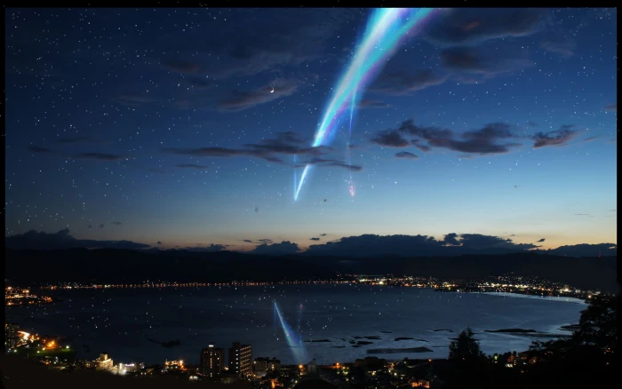 grey clouds Anime Your Name Kimi No Na Wa night sky star Space 2k