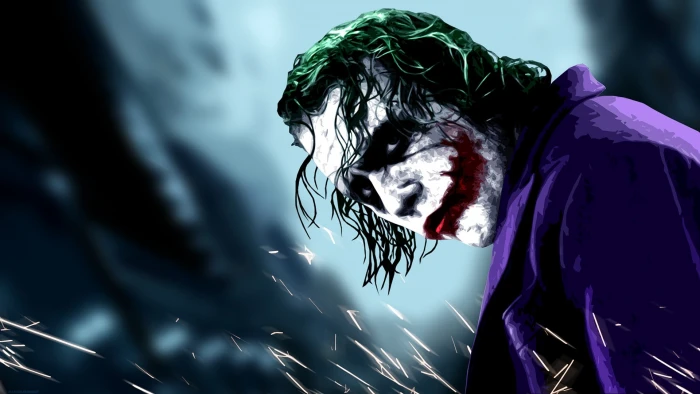 Heath Ledger as The Joker poster movies Batman Dark Knight 2k