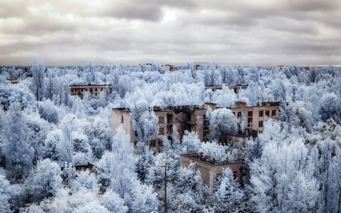 infrared photography Chernobyl Ukraine nature landscape