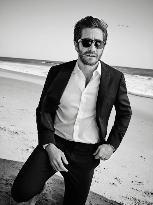 Jake Gyllenhaal monochrome fashion one person glasses sunglasses