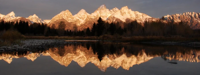 Landscape and reflections at Grand Teton National Park Wyoming 2k