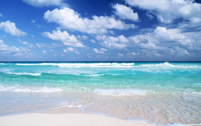 Blue beach views seashore 2k