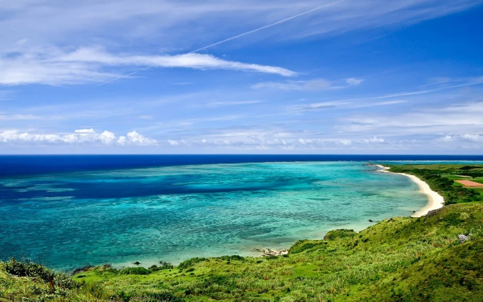 blue sea coves water beach sky landscape nature scenics 2k