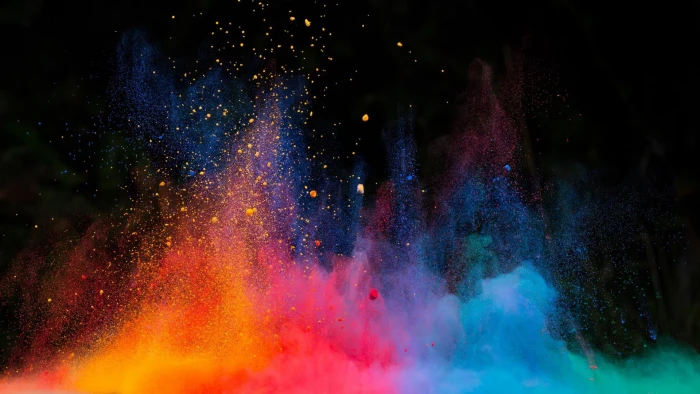 colors explosion colorful powder colored dust special effects 2k