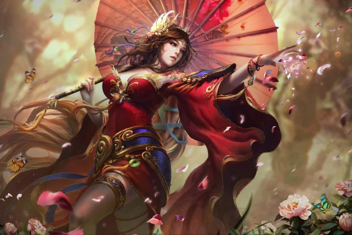 female Mobile Legends character illustration fantasy art digital 2k