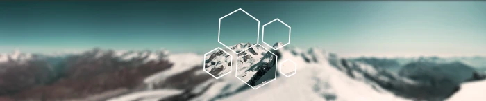 multiple display blurred landscape triple screen hexagon 2k 4k 5k