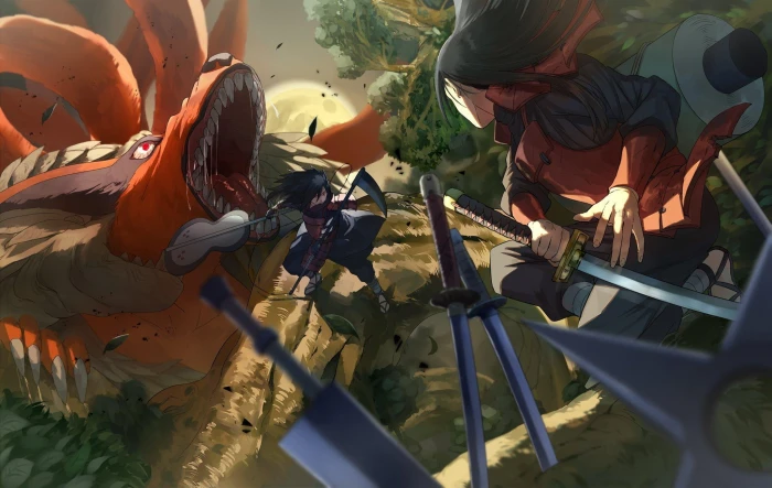 naruto kyuubi uchiha madara senju hashirama Anime sunlight 2k