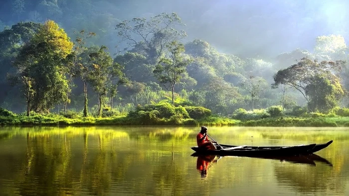 nature fishing water boat canoe sea paddle travel ocean 2k