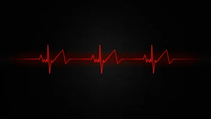 texture abstract lines minimalism red pulse trace healthcare and medicine 2k