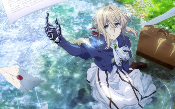 Anime Violet Evergarden Character blond hair 2k