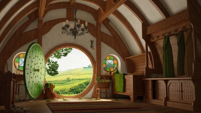 Bag End house Interiors The Lord Of Rings Shire 2k