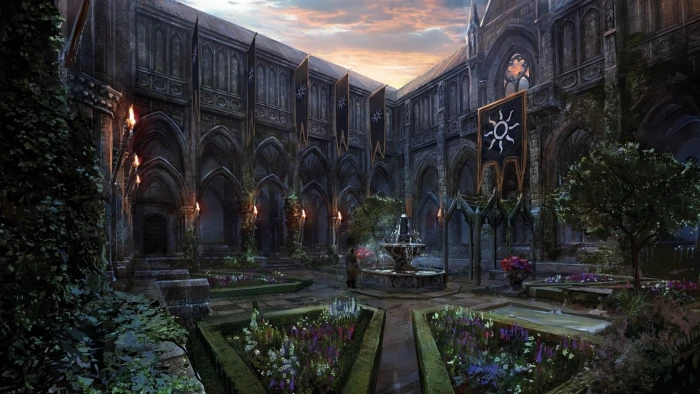 fountain painting video games concept art The Witcher 3 Wild Hunt 2k