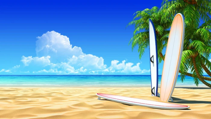 Surfboards beach 2k