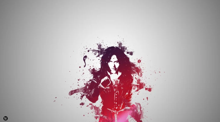 The Witcher 3 Wild hunt Yennefer pink and black digital wallpaper 2k 4k