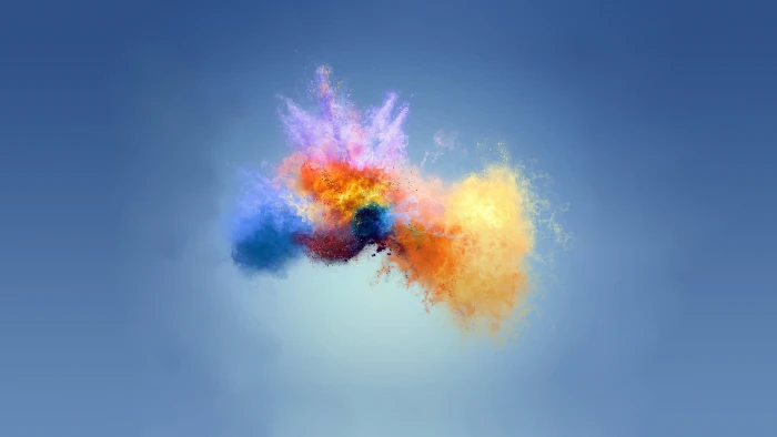 assorted color powder wallpaper abstract colorful blue background 2k 4k