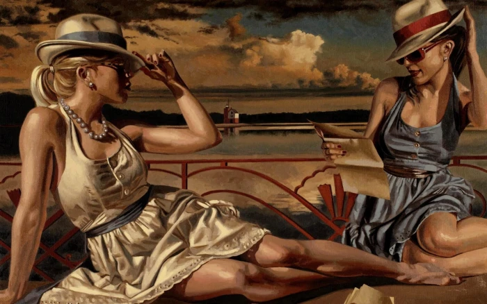 Beach Girls drawing peregrine heathcote sunglasses summer 2k