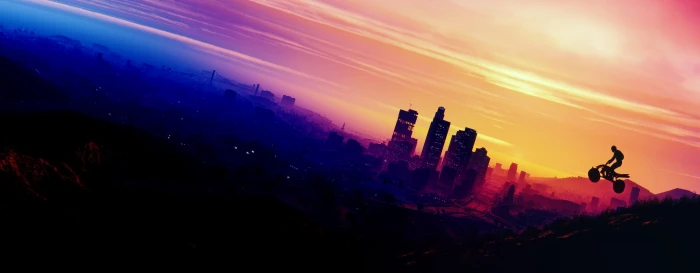 city game Grand Theft Auto V GTA 5 motorbike 2k 4k 5k