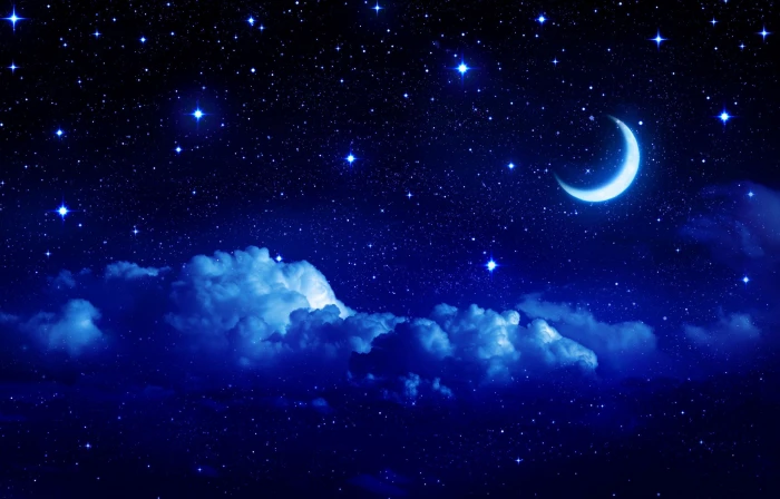 moon and cloud wallpaper the sky stars clouds landscape night 2k