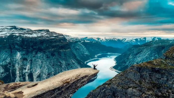 nature mountain glacial lake sky mount scenery landform 2k