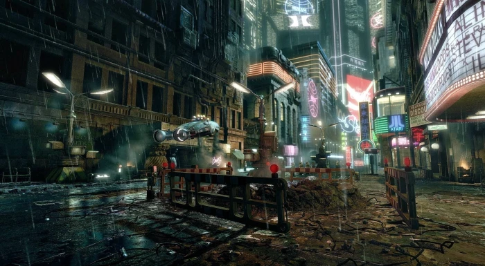 two brown and black wooden chairs cyberpunk futuristic science fiction 2k